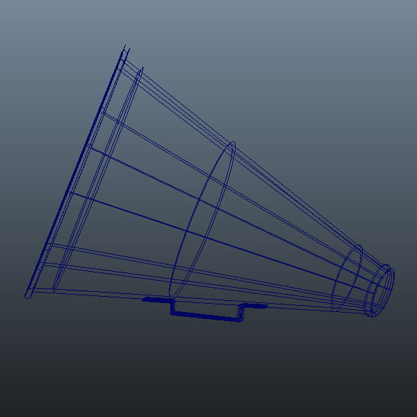 Megaphone 01 Low-poly 3D model_6