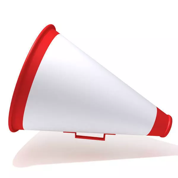 Megaphone 01 Low-poly 3D model_0