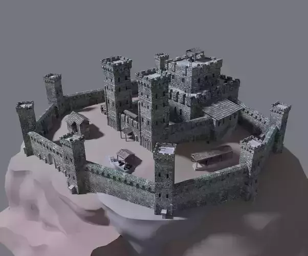 medieval castle 3D model