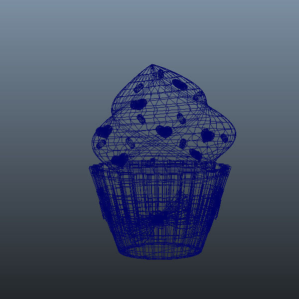 Valentine Day Cupcake 3D model_2