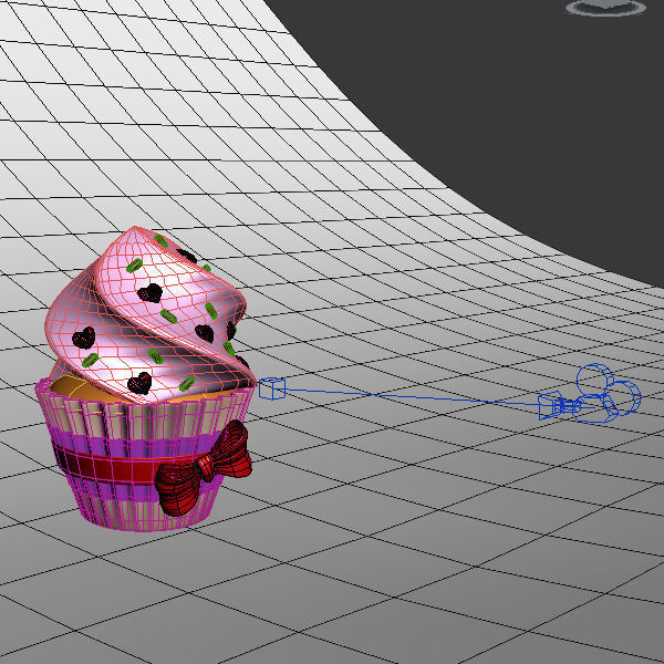 Valentine Day Cupcake 3D model_3