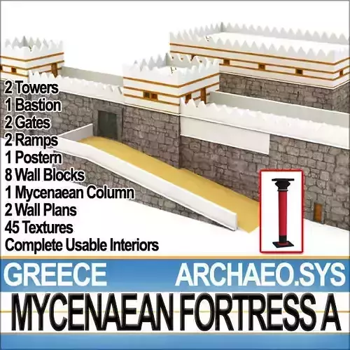 Greek Mycenaean Fortress A 3D model