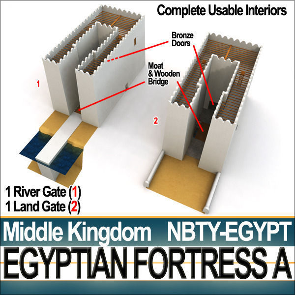 Egyptian Fortress A Middle Kingdom 3D model_24