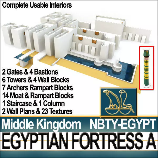 Egyptian Fortress A Middle Kingdom 3D model_0
