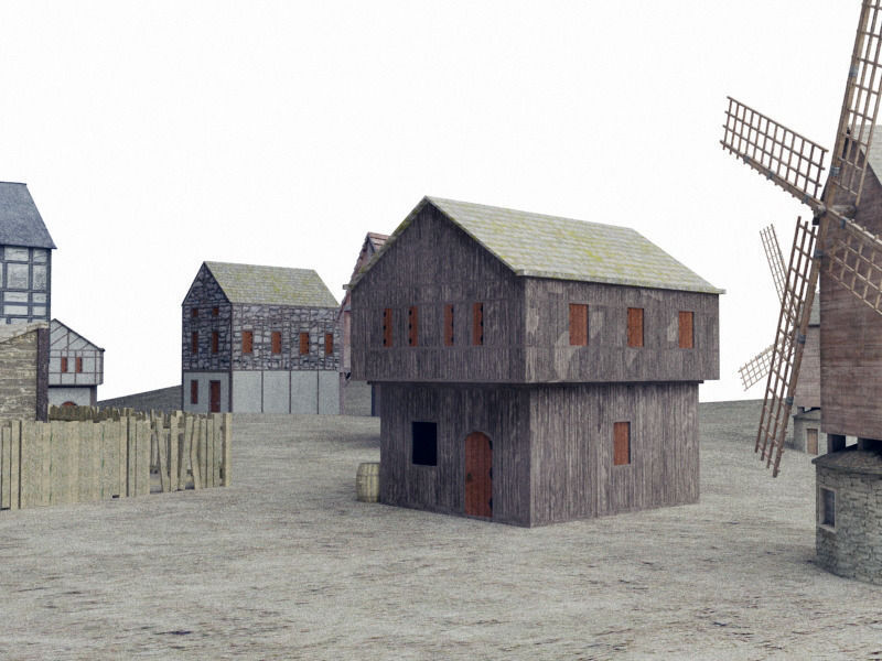 Medieval Village 3D model_17