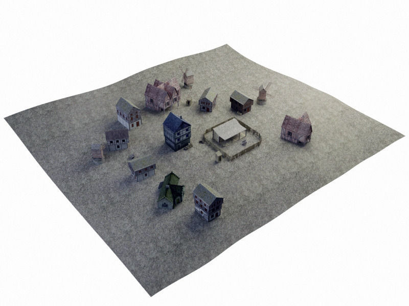 Medieval Village 3D model_19
