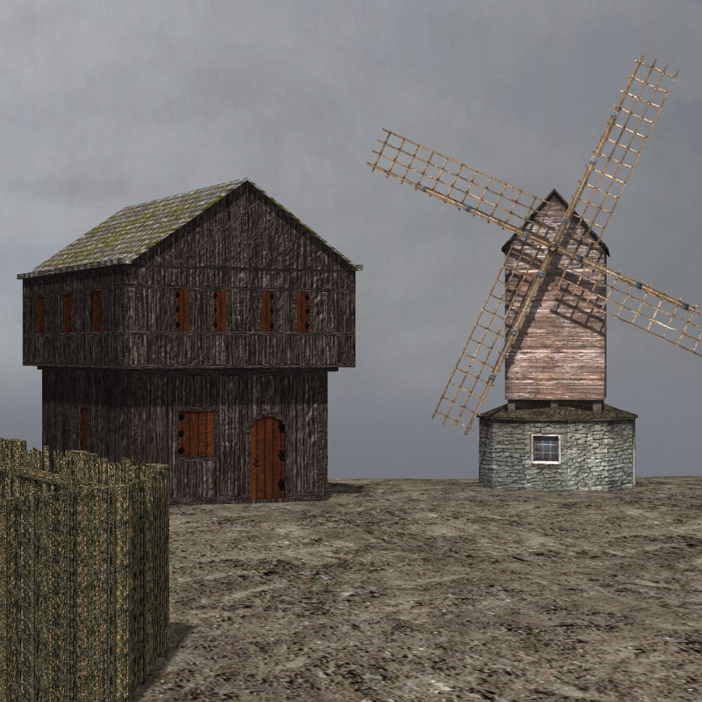 Medieval Village 3D model_8