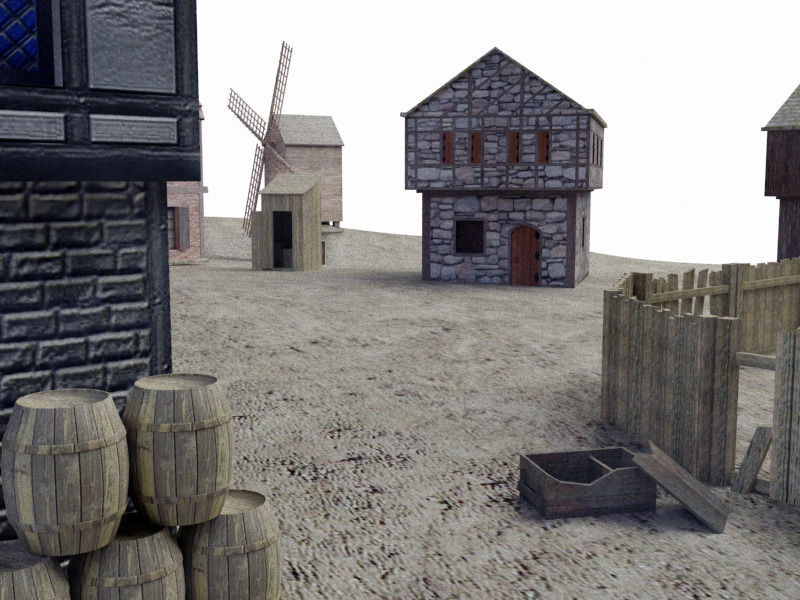 Medieval Village 3D model_20