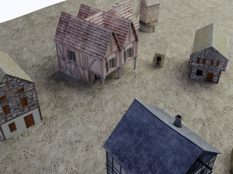 Medieval Village 3D model_22