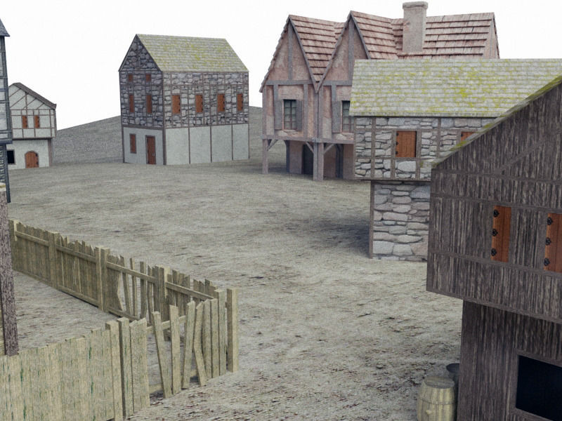 Medieval Village 3D model_21