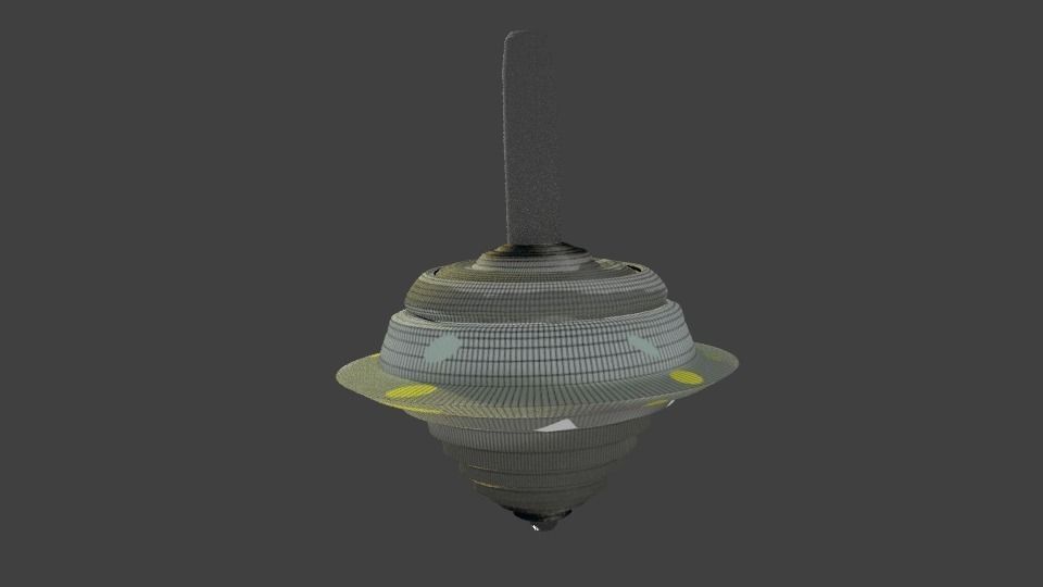 spinning top Free 3D model_1