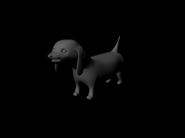 doxie dachshund Low-poly 3D model