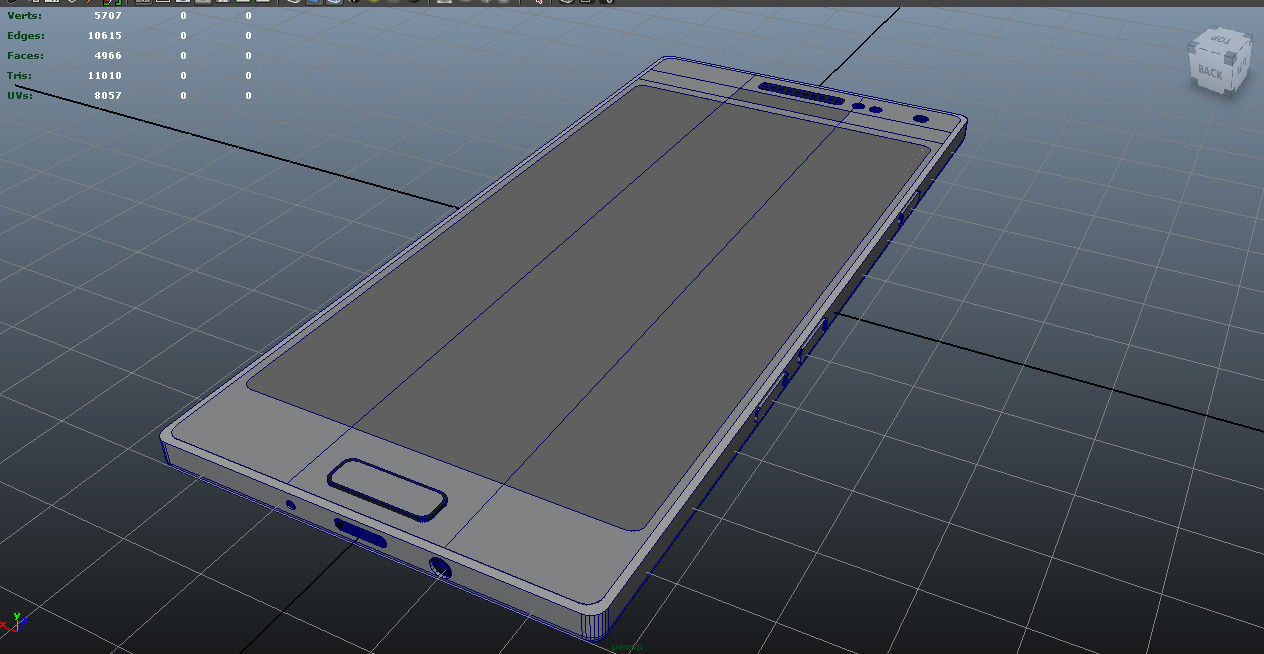 Galaxy A7 3D model_4