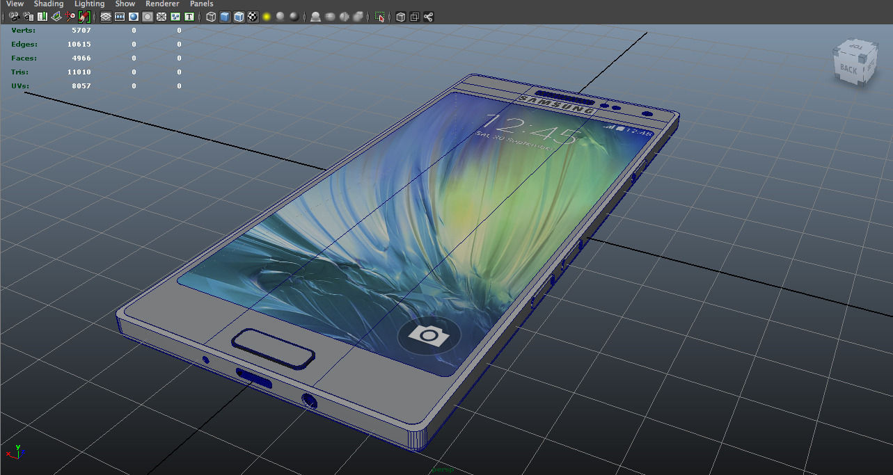 Galaxy A7 3D model_5