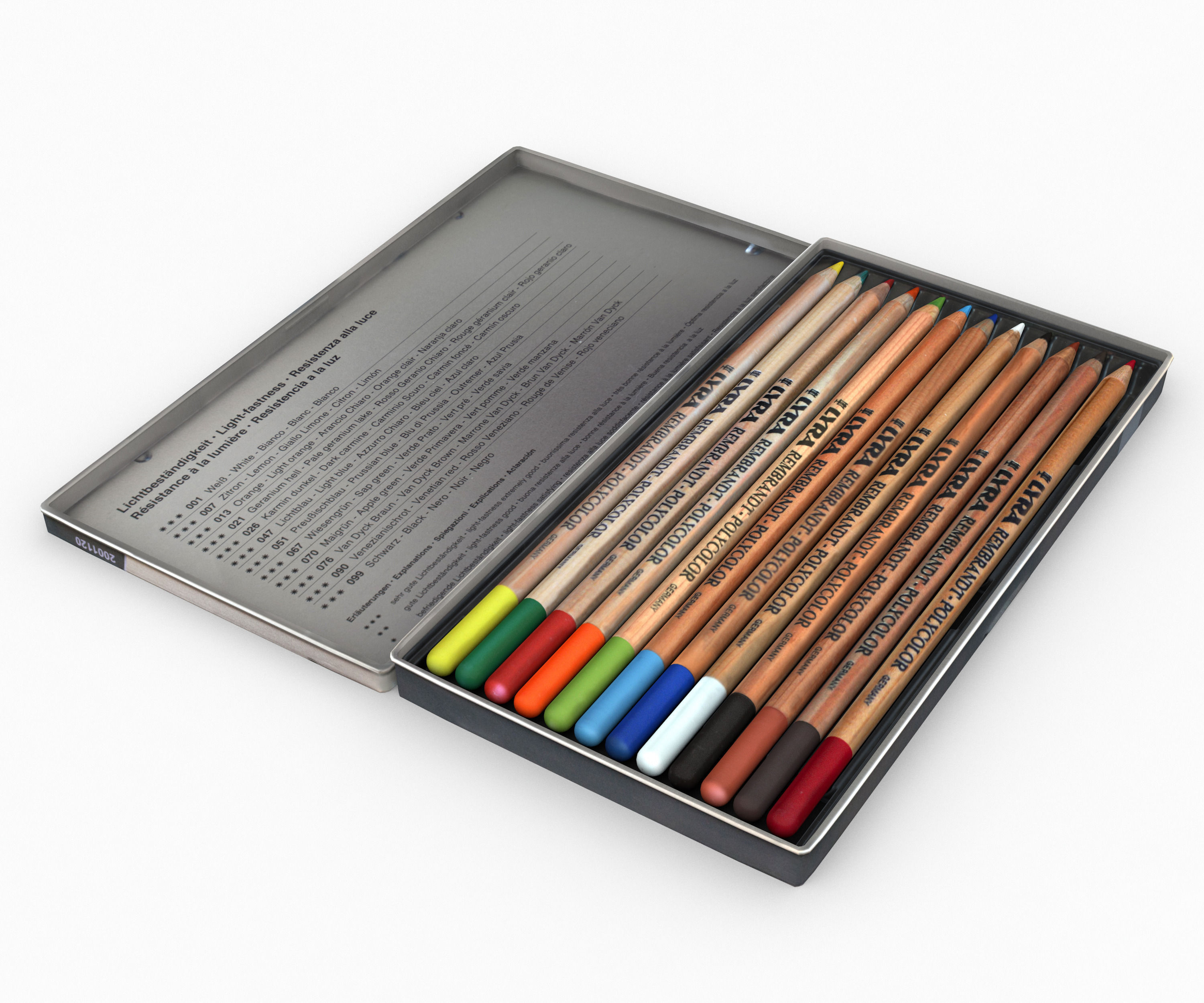 Colored pencils lyra 3D Model .obj .ma .mb .lxo .mtl ...
