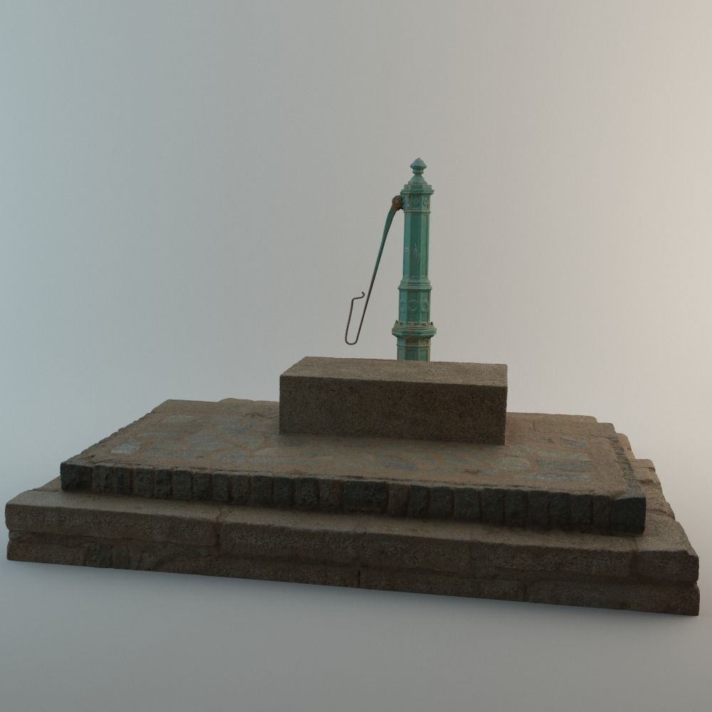 Well with Pump 3D model_3
