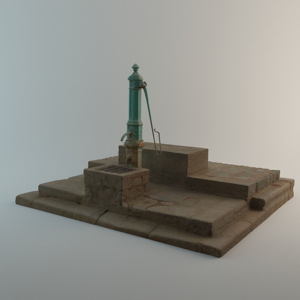 Well with Pump 3D model_4