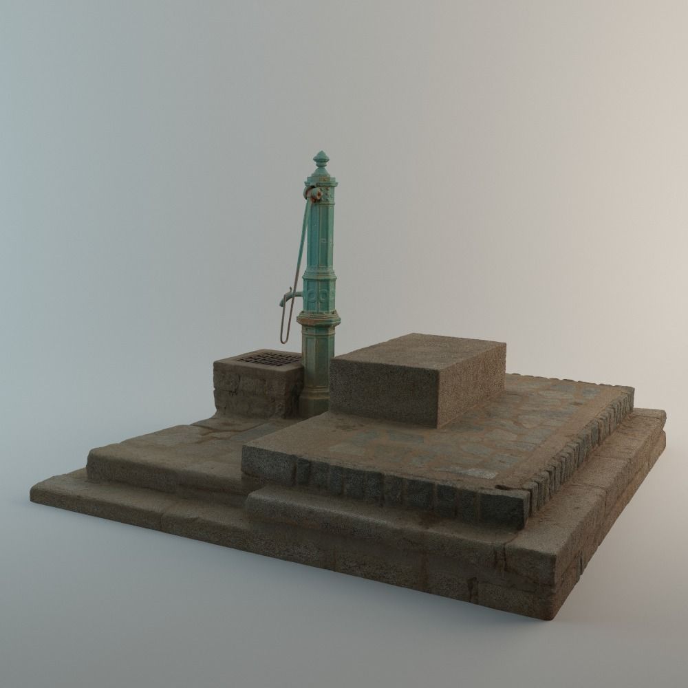 Well with Pump 3D model_2