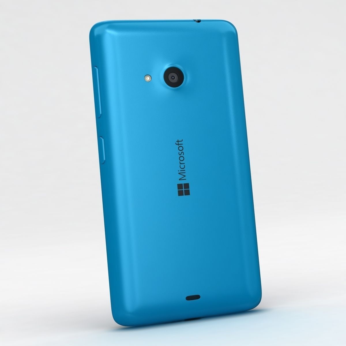 Microsoft Lumia 535 and Dual SIM Blue Low-poly 3D model_3