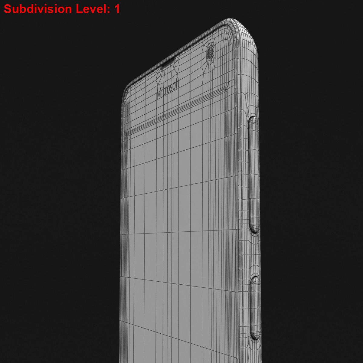 Microsoft Lumia 535 and Dual SIM Blue Low-poly 3D model_26