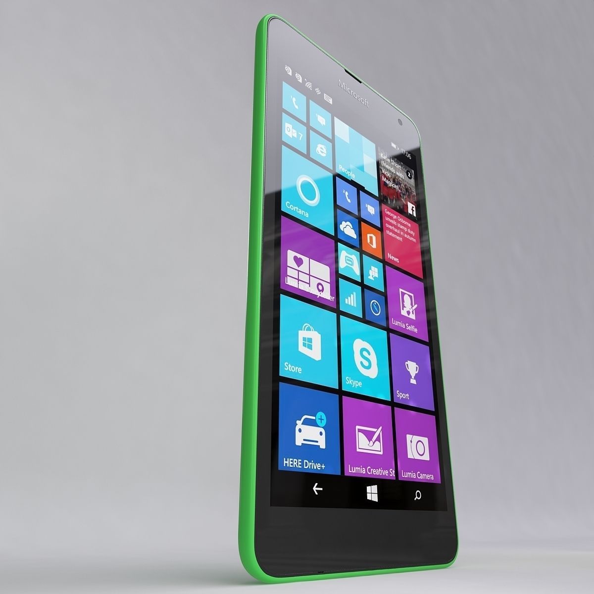 Microsoft Lumia 535 Green 3D model_7