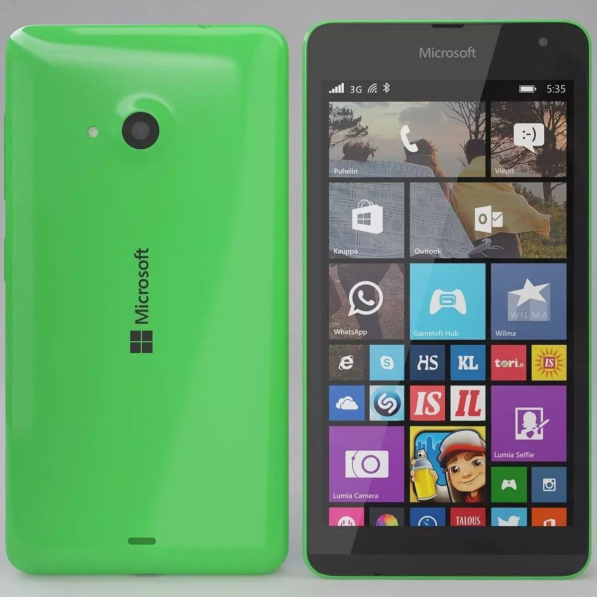 Microsoft Lumia 535 Green 3D model_0