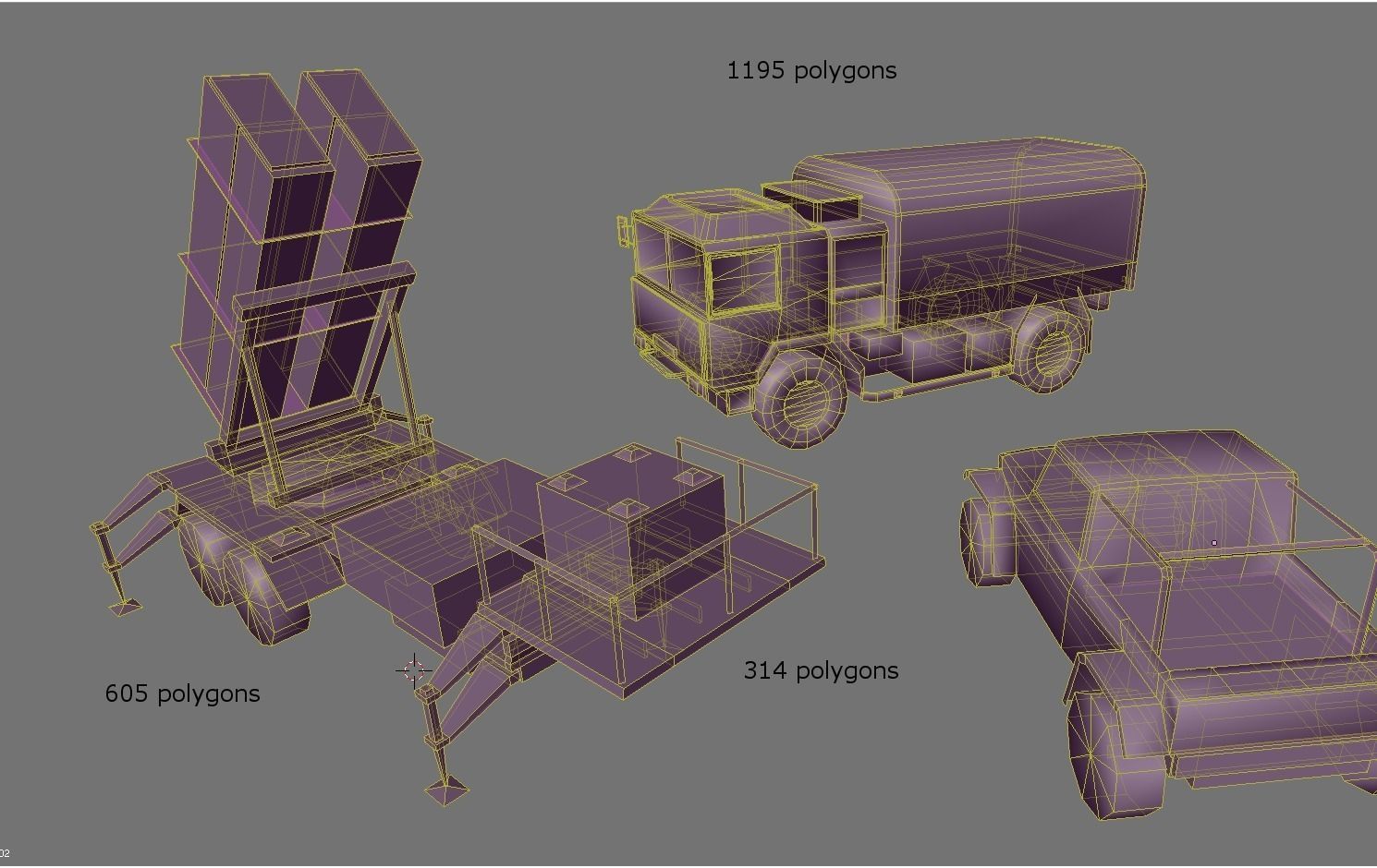 military vehicles pack Low-poly 3D model_9