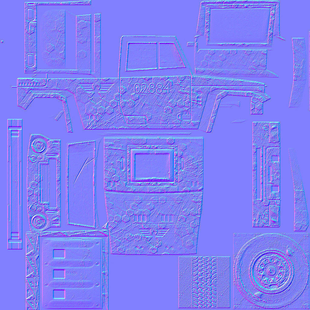 military vehicles pack Low-poly 3D model_7