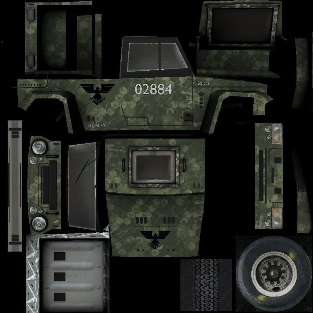 military vehicles pack Low-poly 3D model_6