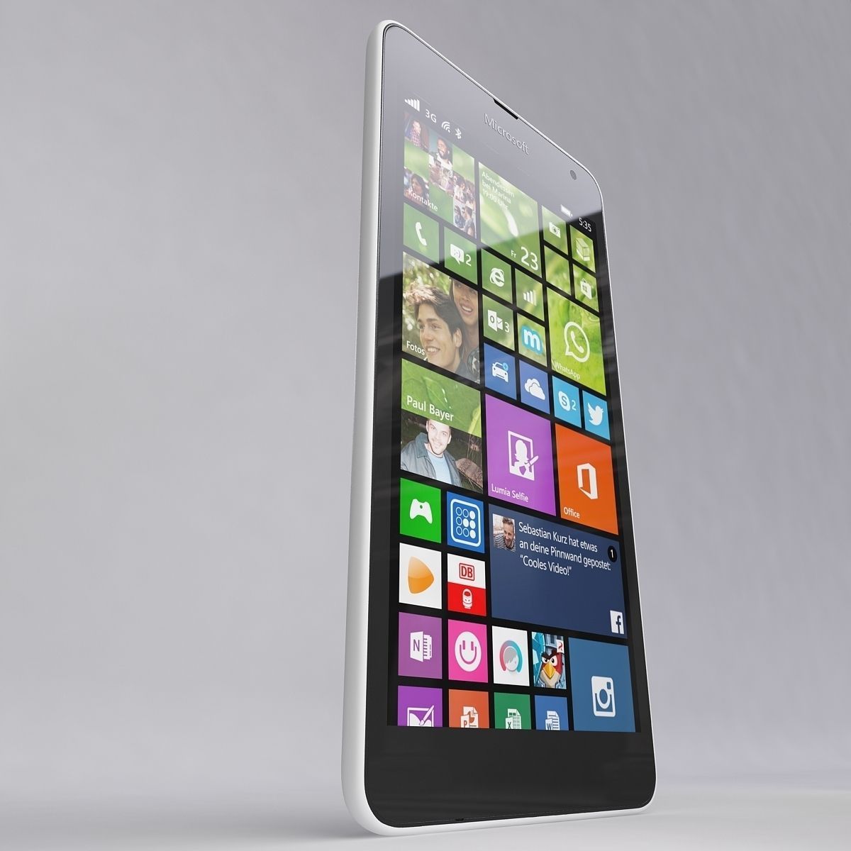 Microsoft Lumia 535 White 3D model_7