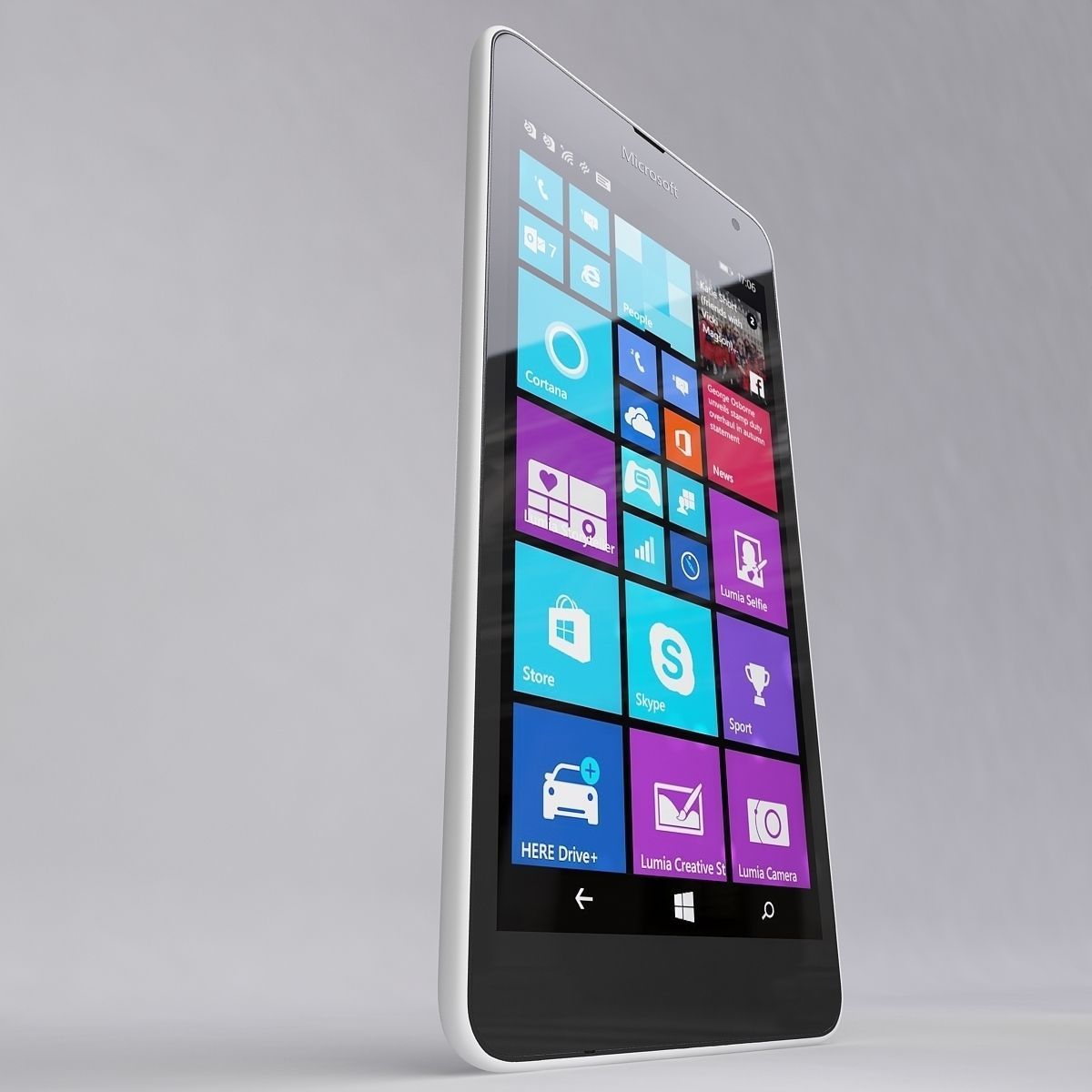 Microsoft Lumia 535 White 3D model_5