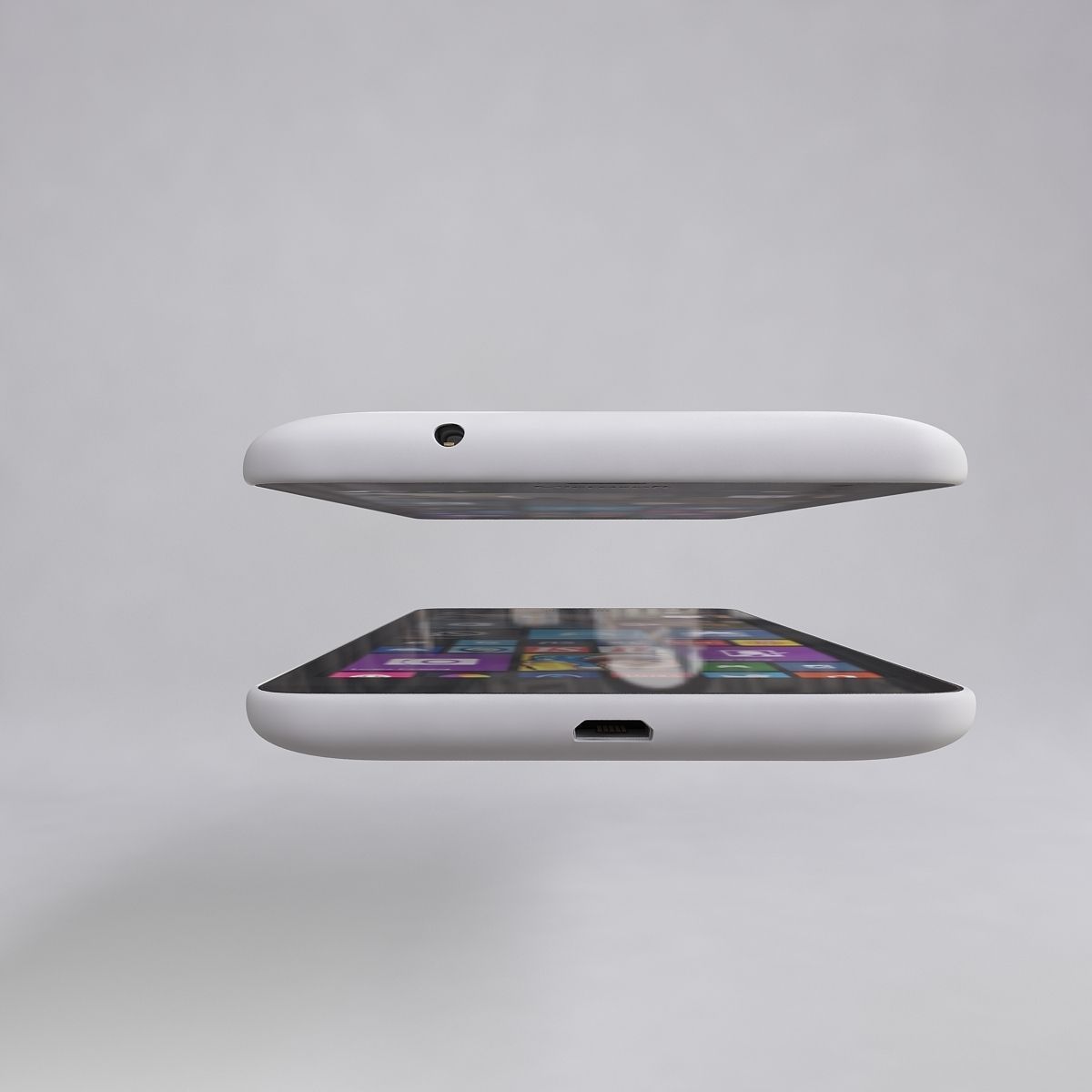 Microsoft Lumia 535 White 3D model_9