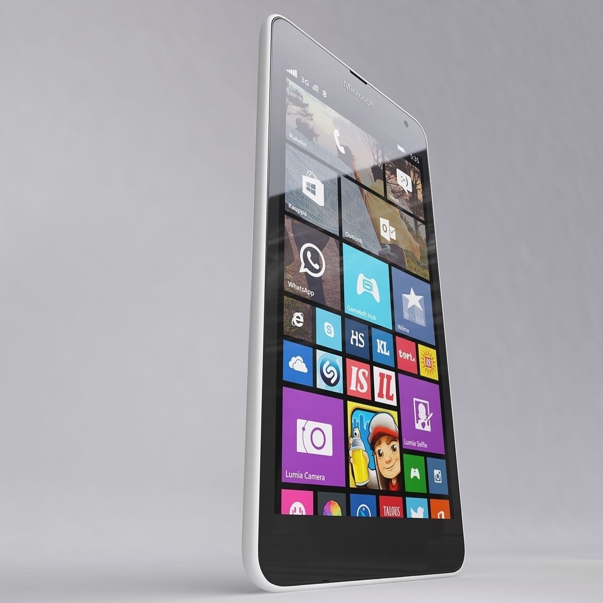 Microsoft Lumia 535 White 3D model_4