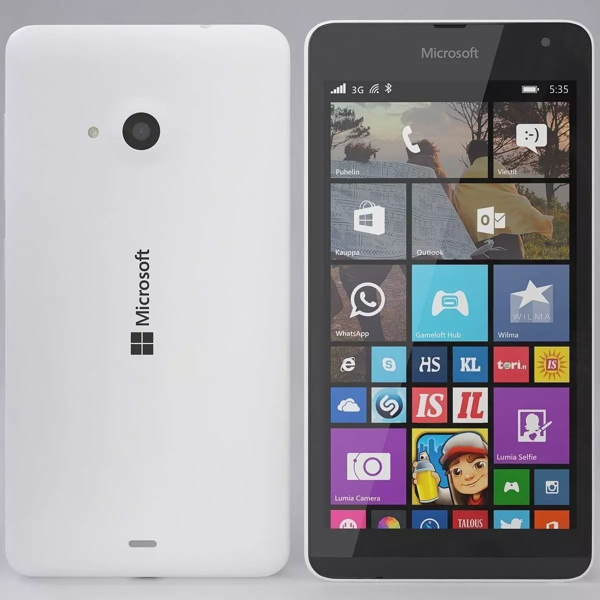 Microsoft Lumia 535 White 3D model_0
