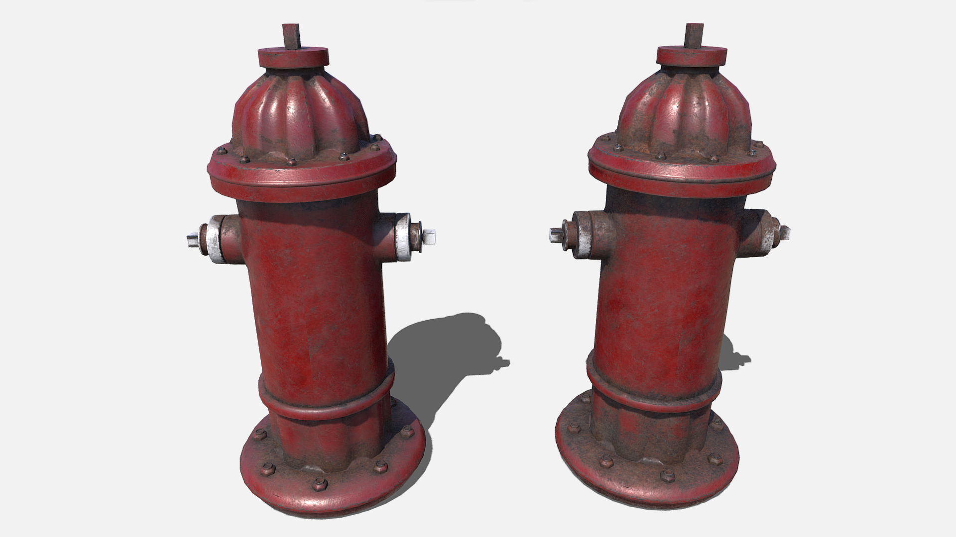 Fire hydrant Low-poly 3D model_2