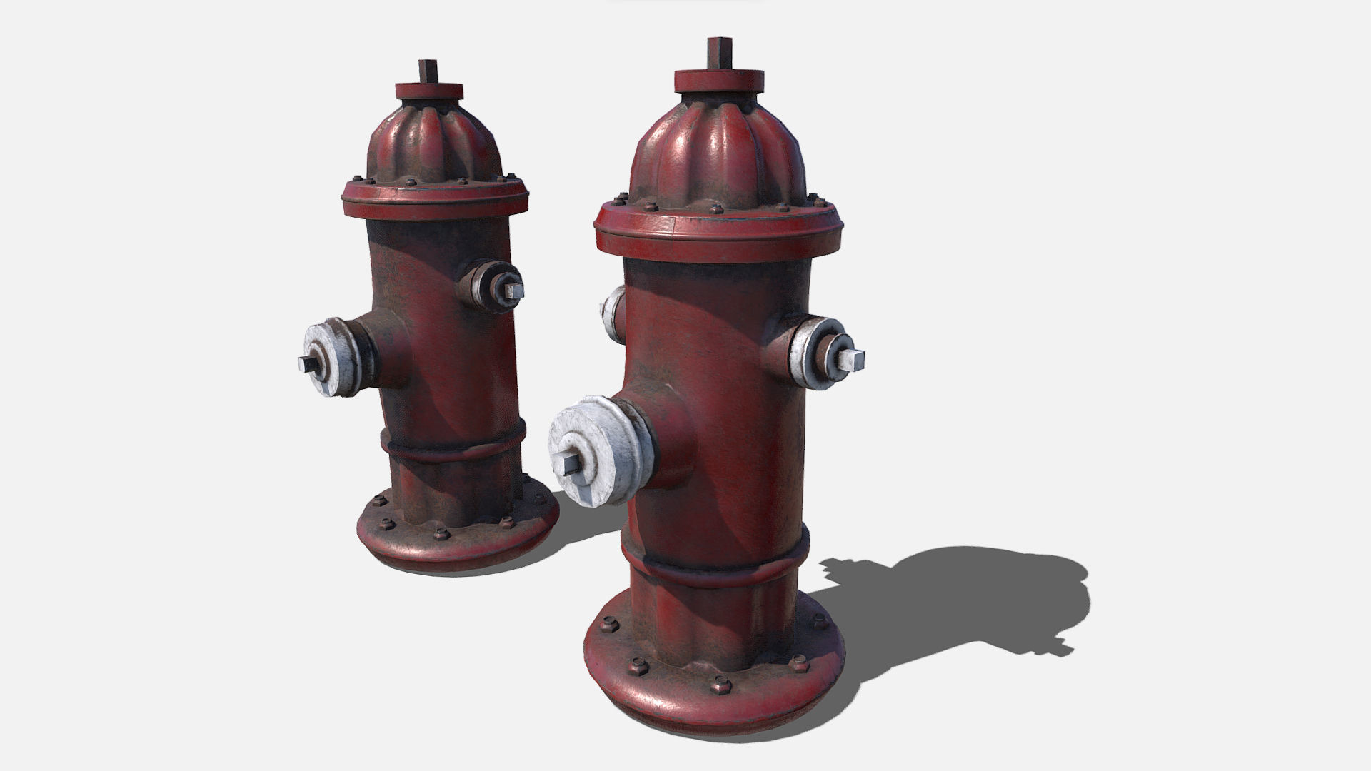 Fire hydrant Low-poly 3D model_1