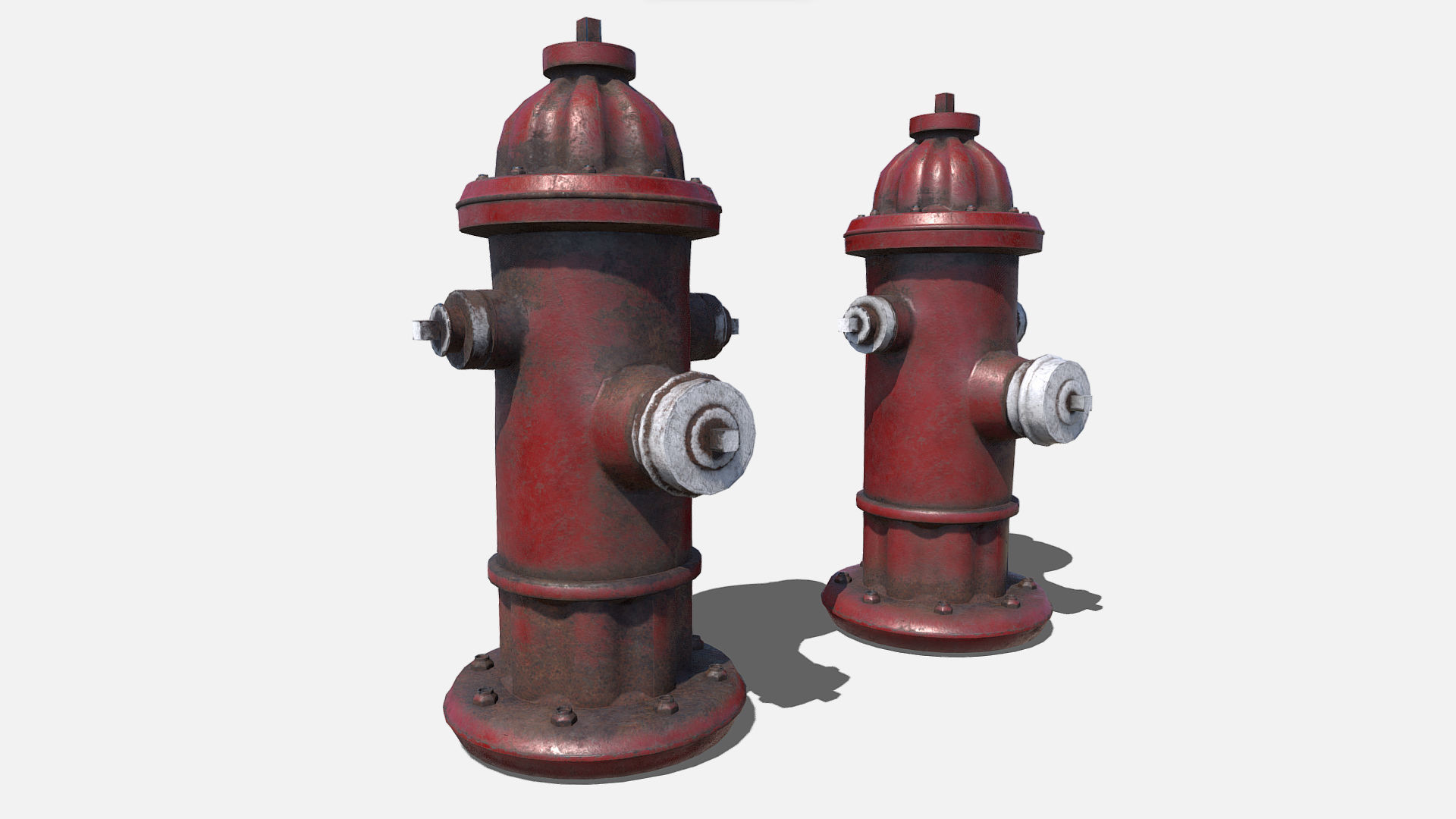 Fire hydrant Low-poly 3D model_3