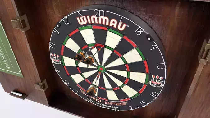 Dart board Low-poly 3D model