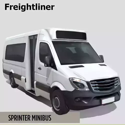 Freightliner Sprinter minibus 3500 Low-poly 3D model