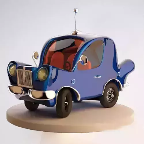 Car Cartoon Low-poly 3D model