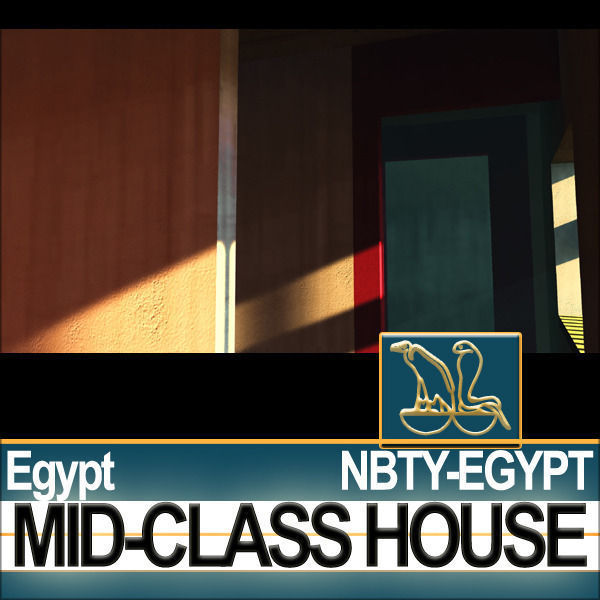 Ancient Egyptian Middle Class Complete House and Set Inter 3D model_11