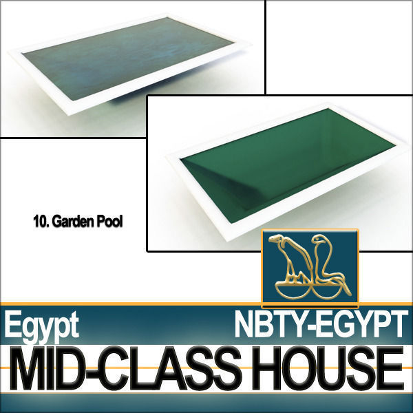 Ancient Egyptian Middle Class Complete House and Set Inter 3D model_19