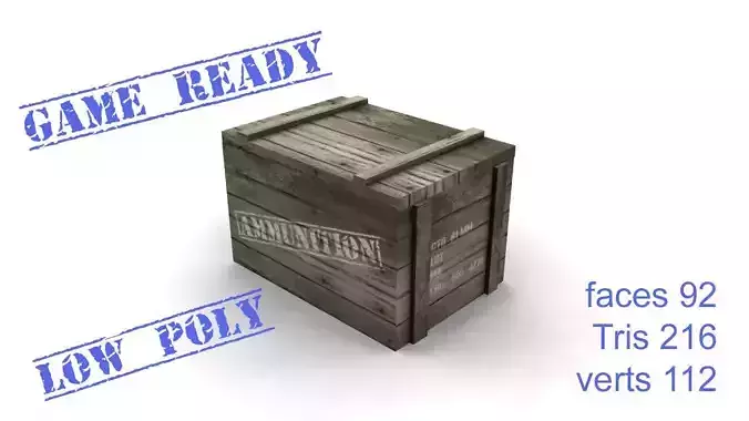 Ammo box wood game ready