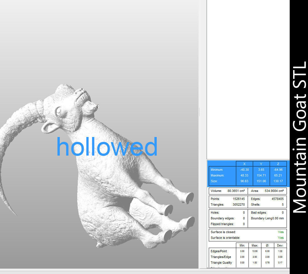 Mountain goat STL 3D print model_5