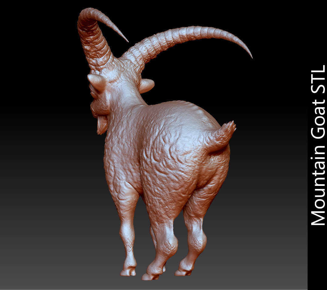 Mountain goat STL 3D print model_4