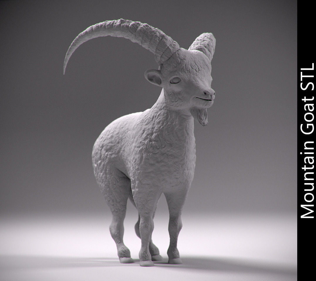 Mountain goat STL 3D print model_2