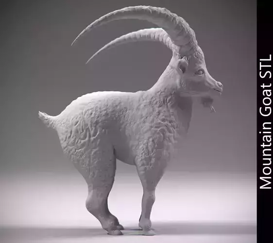 Mountain goat STL 3D print model