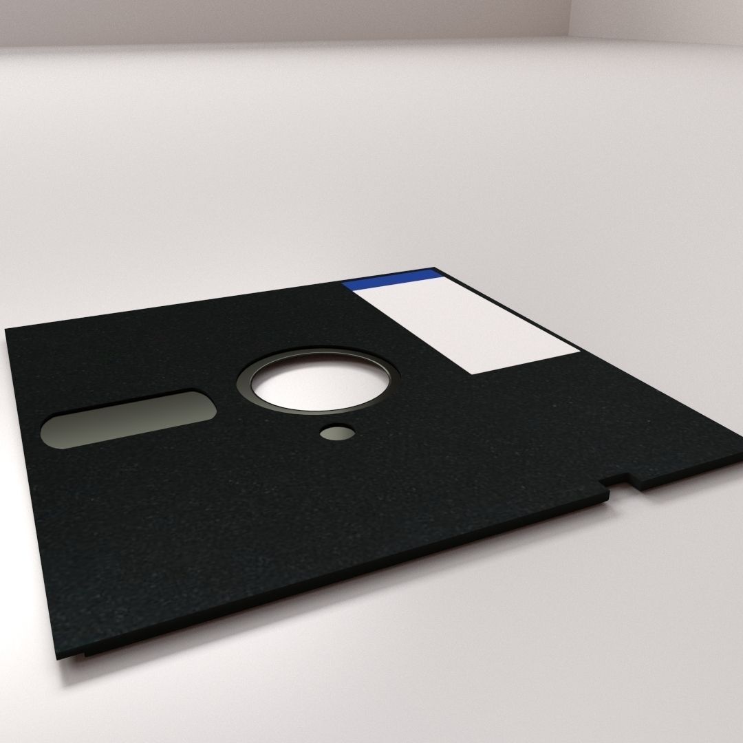 Floppy Disk 5 quarter inch 3D model_1