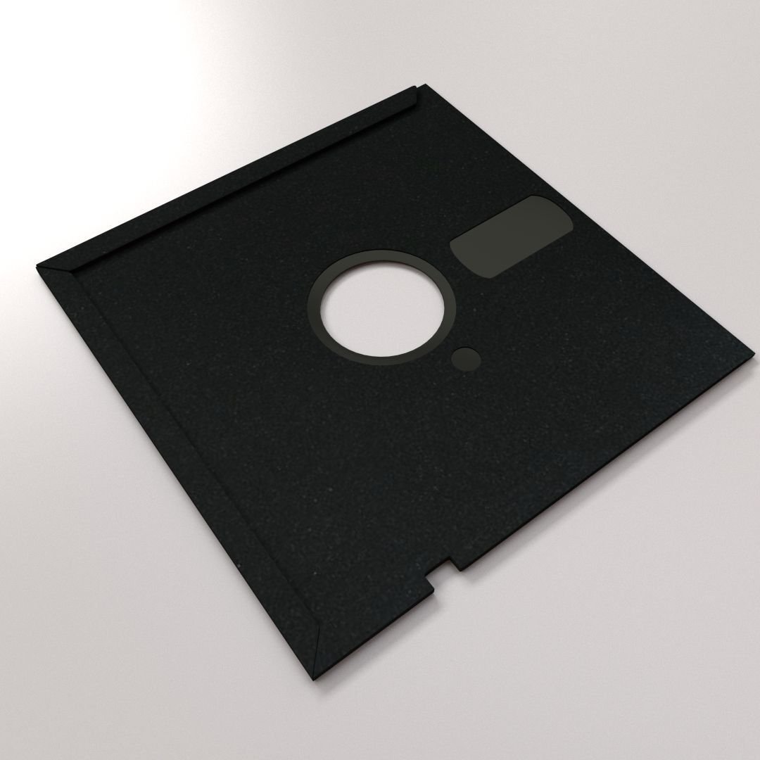 Floppy Disk 5 quarter inch 3D model_2