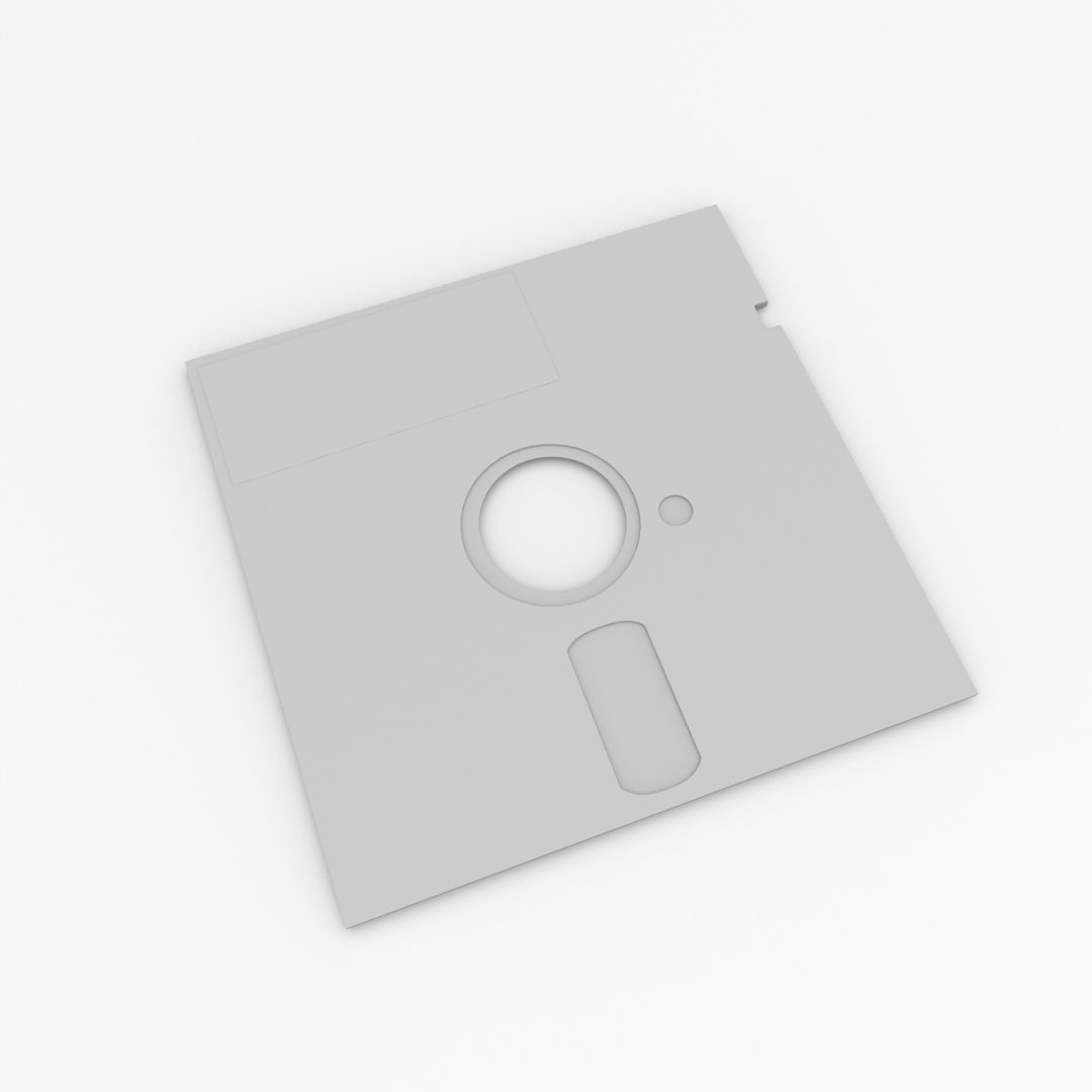 Floppy Disk 5 quarter inch 3D model_3